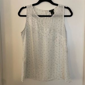 Ann Taylor Factory Sleeveless Top in White